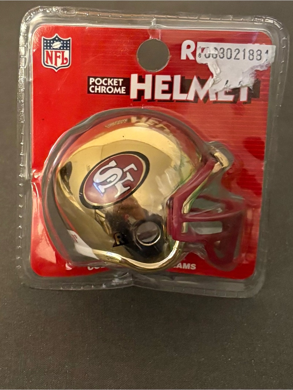 NFL San Francisco 49ers Chrome Pocket Helmet - Gold & Red